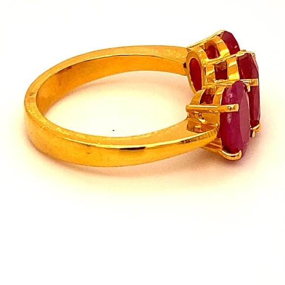 Tajik Ruby 4.53ct Solid 22K Yellow Gold Ring - Picture 4 of 8